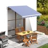 vidaXL Awning Blue and White Polyester with PU coating Large