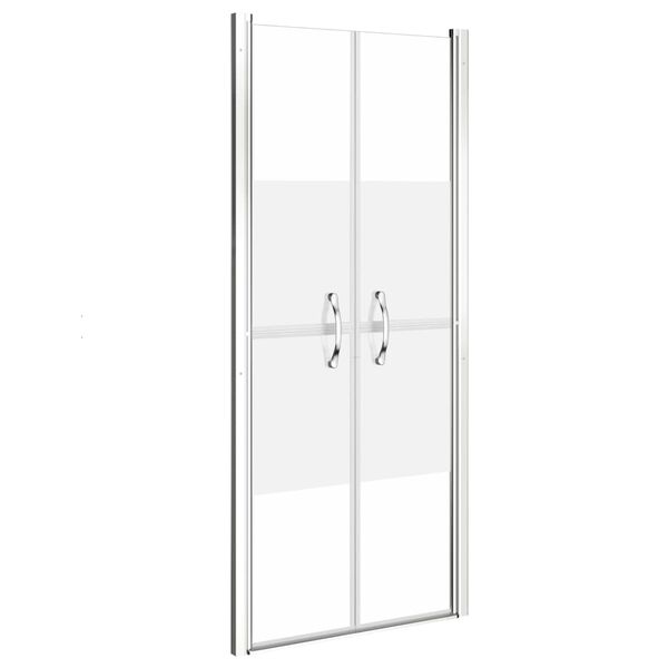 vidaXL Shower Door Half Frosted ESG 35.8"x74.8"