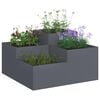 vidaXL Garden Planter Anthracite 80 x 80 x 48 cm Steel