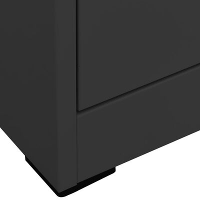 vidaXL Filing Cabinet Anthracite 35.4"x18.1"x52.8" Steel