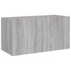 vidaXL TV Wall Cabinet Grey sonoma Engineered wood 31.5 x 13.8 x 16.1 in