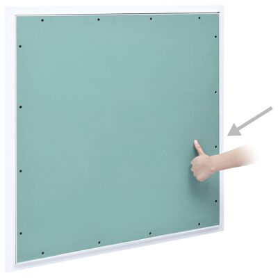vidaXL Access Panel with Aluminum Frame and Plasterboard 23.6"x23.6"