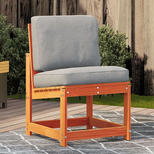 vidaXL Garden Chair Wax brown Solid pine wood 19.9x21.7x30.3 in Durable