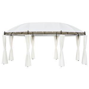 vidaXL Gazebo Cream White 208.7"x137.8"x104.3"