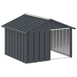 vidaXL Dog House Anthracite Galvanized Steel 45.9x40.6x32.1 in Durable