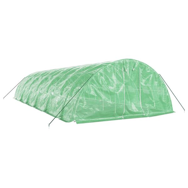 vidaXL Greenhouse Green PE (polyethylene) and galvanized steel Large