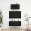vidaXL TV Cabinet Set Set of 2 Black Engineered wood Medium