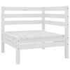 vidaXL Garden Lounge Set White Solid Pinewood Medium Modular