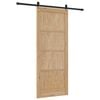 vidaXL Sliding Door ORKDAL Brown 33.86 x 83.07 in Solid Pine Wood