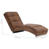 vidaXL Chaise Longue Brown Faux suede leather Medium