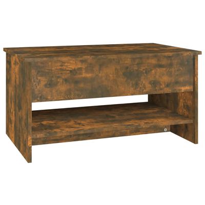 vidaXL Coffee Table Smoked Oak 31.5"x19.7"x15.7" Engineered Wood