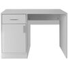 vidaXL Desk White Engineered wood, MDF 39.4 x 15.7 x 28.7 in