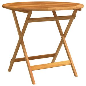 vidaXL Garden Table Brown Solid eucalyptus wood with oil finish Medium