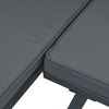 vidaXL Bench Set Black and Anthracite Powder-coated steel, polyester fabric