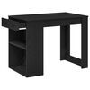 vidaXL Desk Black Oak Engineered Wood Medium Computer Desk Rectangular