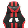 vidaXL Gaming Chair Black and Red Faux Leather