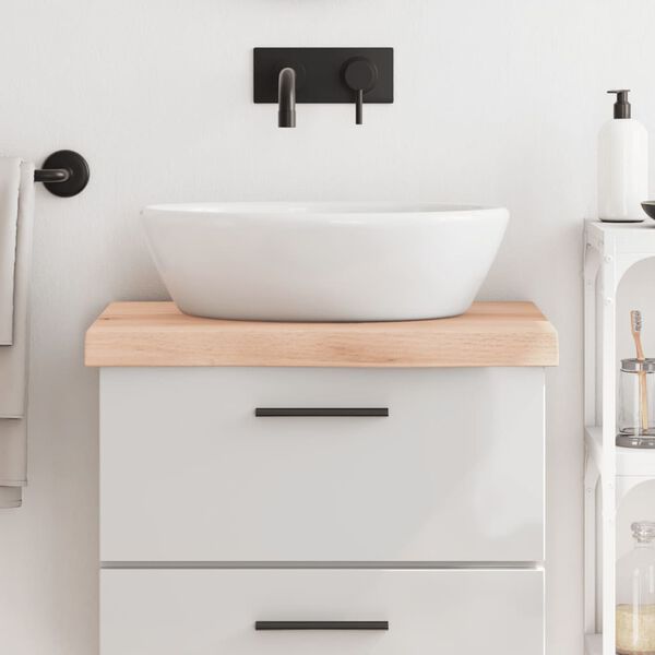 vidaXL Bathroom Countertop 23.6 x 19.7 x (0.8-2.4) " Untreated Solid Wood