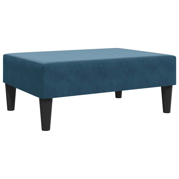 vidaXL Footstool Blue Velvet (100% polyester), plywood, foam Medium
