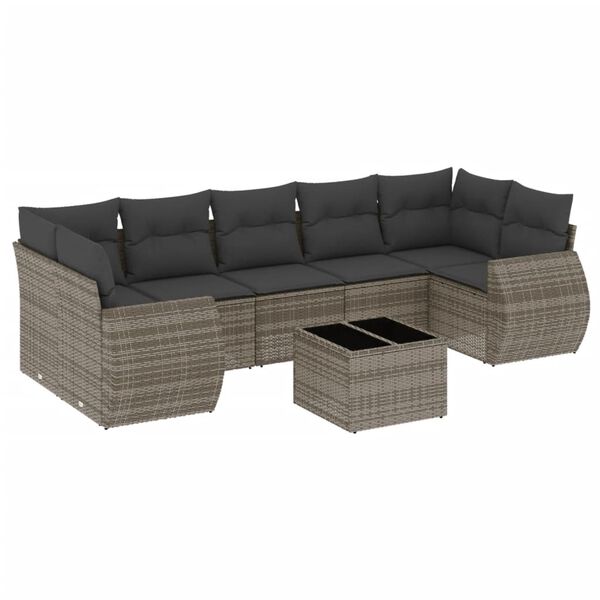 vidaXL Garden Sofa Set Grey