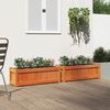 vidaXL Garden Planter Set of 2 Wax brown Solid pine wood Large