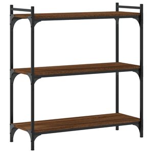 vidaXL Bookcase Brown oak Engineered wood, metal Medium