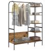 vidaXL Clothes Rack Brown 47.24 x 17.32 x 62.99 in Engineered Wood
