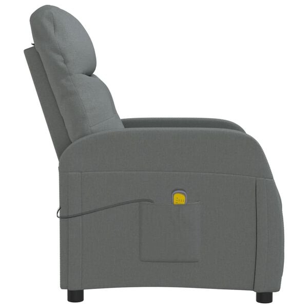 vidaXL Massage Chair Dark Grey Polyester Large Massage Chair