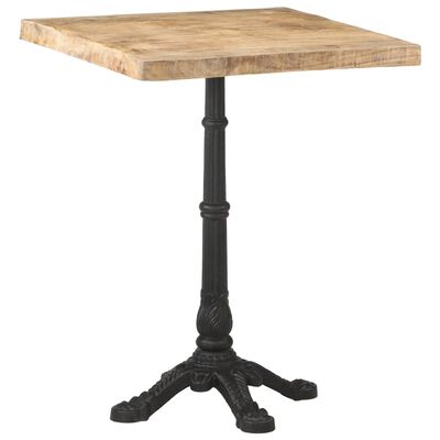 vidaXL Bistro Table 23.6"x23.6"x30.3" Rough Mango Wood