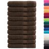 vidaXL Towel Set of 10 Brown 100% cotton XXL Towel Rectangular