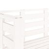 vidaXL Garden Bench White Solid pine wood 43.9 x 21.0 x 28.0 in Durable