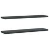 vidaXL Wall Shelf Black Stainless steel with black finish Wall mounting