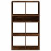 vidaXL Book Cabinet Smoked Oak Engineered Wood 26.0 x 12.2 x 44.1 in