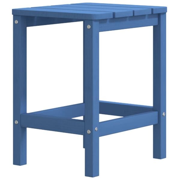 vidaXL Garden Table Aqua Blue HDPE 15 x 15 x 18 in Durable
