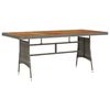 vidaXL Garden Table Grey Solid acacia wood 63 in x 27 in x 28 in Durable