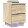 vidaXL Bedside Cabinet Sonoma Oak Engineered wood Medium Bedside Cabinet