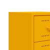 vidaXL Bedside Cabinet Mustard Yellow Steel 14.2x15.4x23.8 in