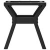 vidaXL Coffee Table Legs Black Powder-coated Steel Medium Industrial