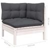 vidaXL Garden Lounge Set White and Anthracite