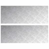 vidaXL Stair Tread Rectangular 2 pcs Silver 31.50 x 11.81 in Aluminium