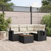 vidaXL Garden Sofa Set Black,Cream White
