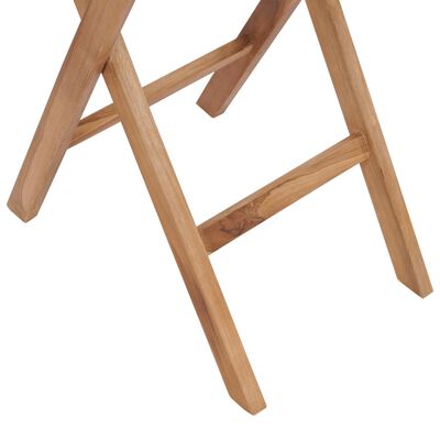 vidaXL Folding Patio Table 23.6" Solid Wood Teak