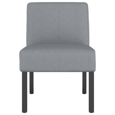 vidaXL Slipper Chair Light Gray Fabric