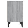 vidaXL Bed Cabinet Set of 2 Grey Sonoma Engineered wood, Metal Medium
