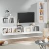 vidaXL TV Cabinet Set Set of 4 White Engineered wood Large