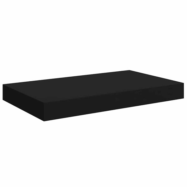 vidaXL Wall Shelf Black Honeycomb MDF, Metal 15.7 in Floating Wall Shelf