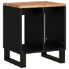 vidaXL Side Table Natural wood finish and black metal Solid Acacia wood