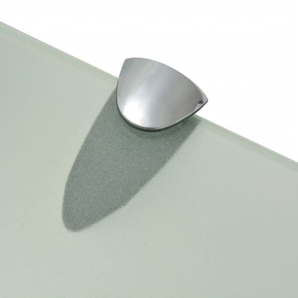 vidaXL Floating Shelf Frosted Tempered safety glass 23.6x7.9 in