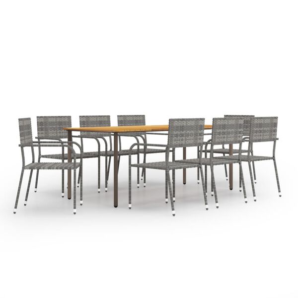 vidaXL Dining Set Anthracite