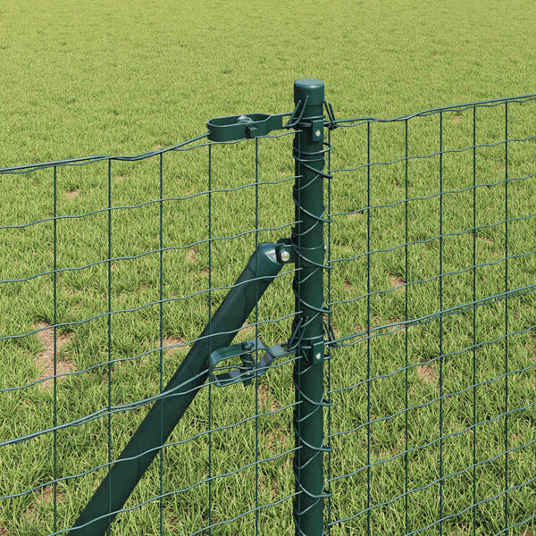 vidaXL Fence Post Other 26 pcs Green 1.26 x 1.26 x 39.37 in Steel