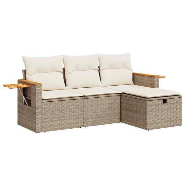 vidaXL Garden Sofa Set Beige